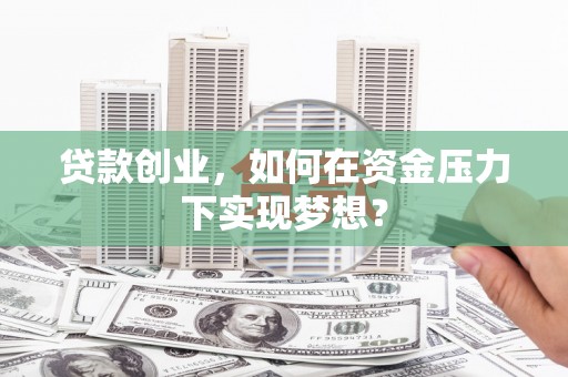 凤庆贷款创业，如何在资金压力下实现梦想？