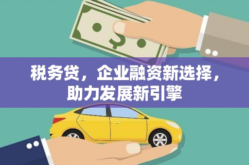 凤庆税务贷，企业融资新选择，助力发展新引擎
