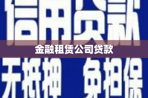 凤庆金融租赁公司贷款