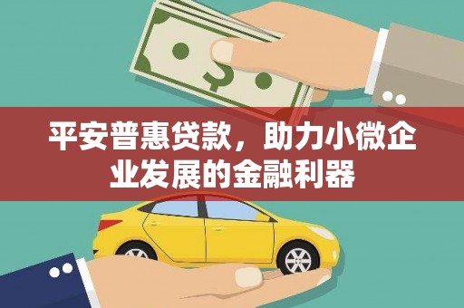 凤庆平安普惠贷款，助力小微企业发展的金融利器