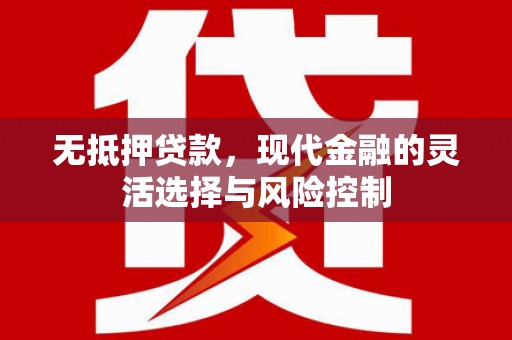 凤庆无抵押贷款，现代金融的灵活选择与风险控制