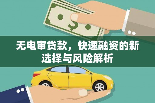 凤庆无电审贷款，快速融资的新选择与风险解析