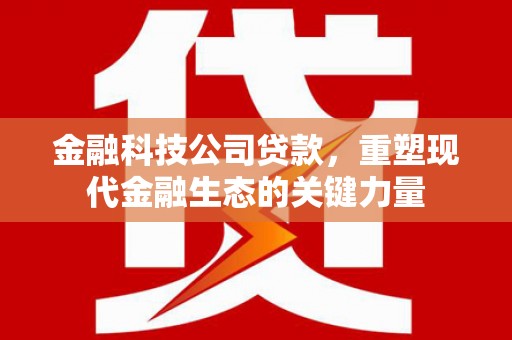 凤庆金融科技公司贷款，重塑现代金融生态的关键力量