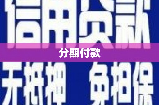 凤庆分期付款